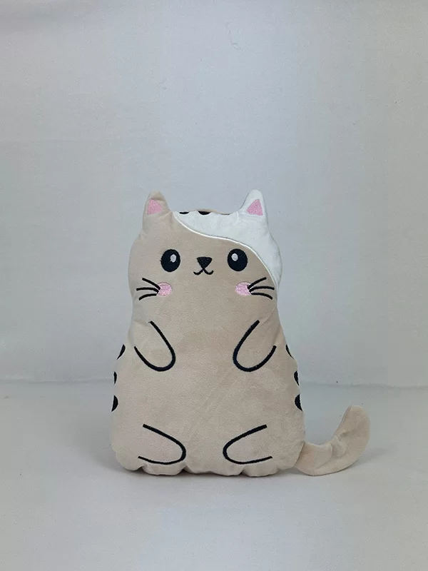 Sevimli Kedi Yastık Bej
